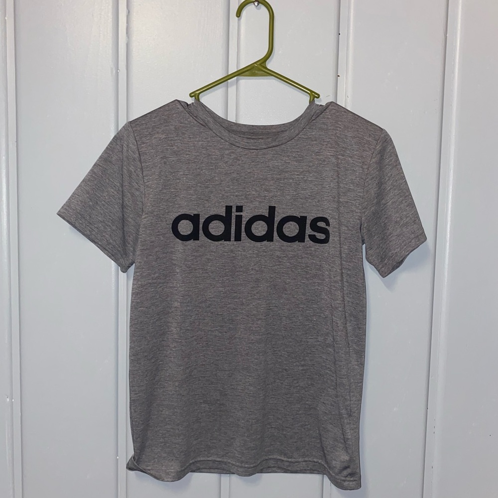 Grey adidas workout shirt